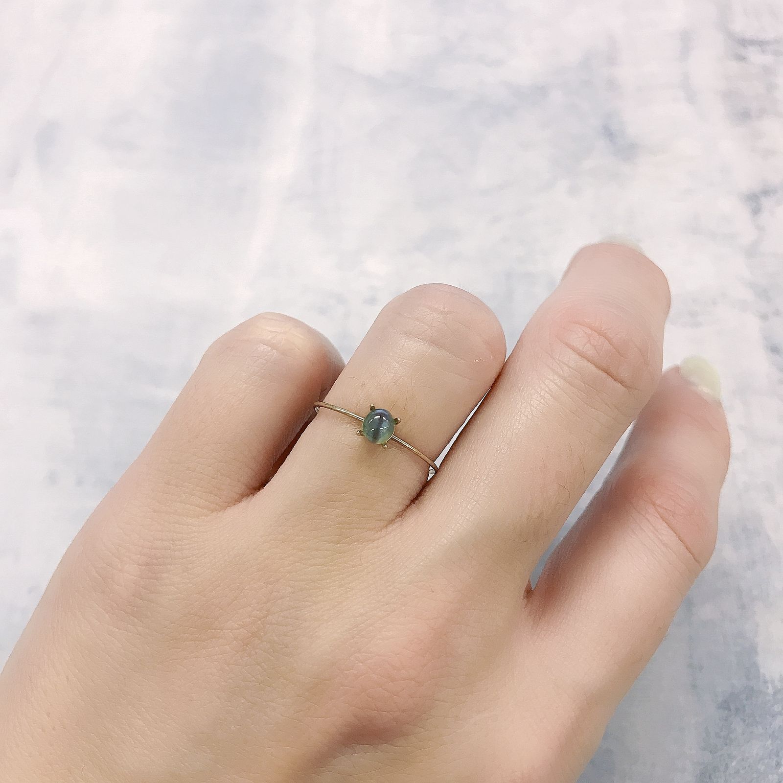 アレキサンドライトキャッツアイ インド産 0.38ct[220114074]4.1x3.6mm前後