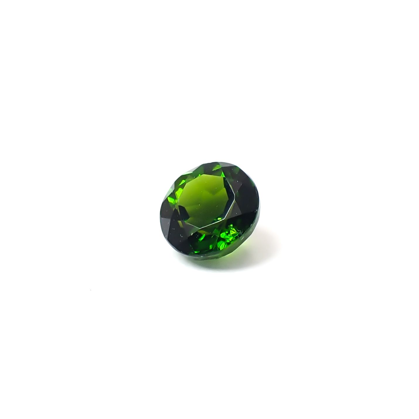 クロムダイオプサイド(宝石名クロム・ダイオプサイド)ロシア産 識別済 0.58ct / 5.1x5.1mm前後 [260432098]