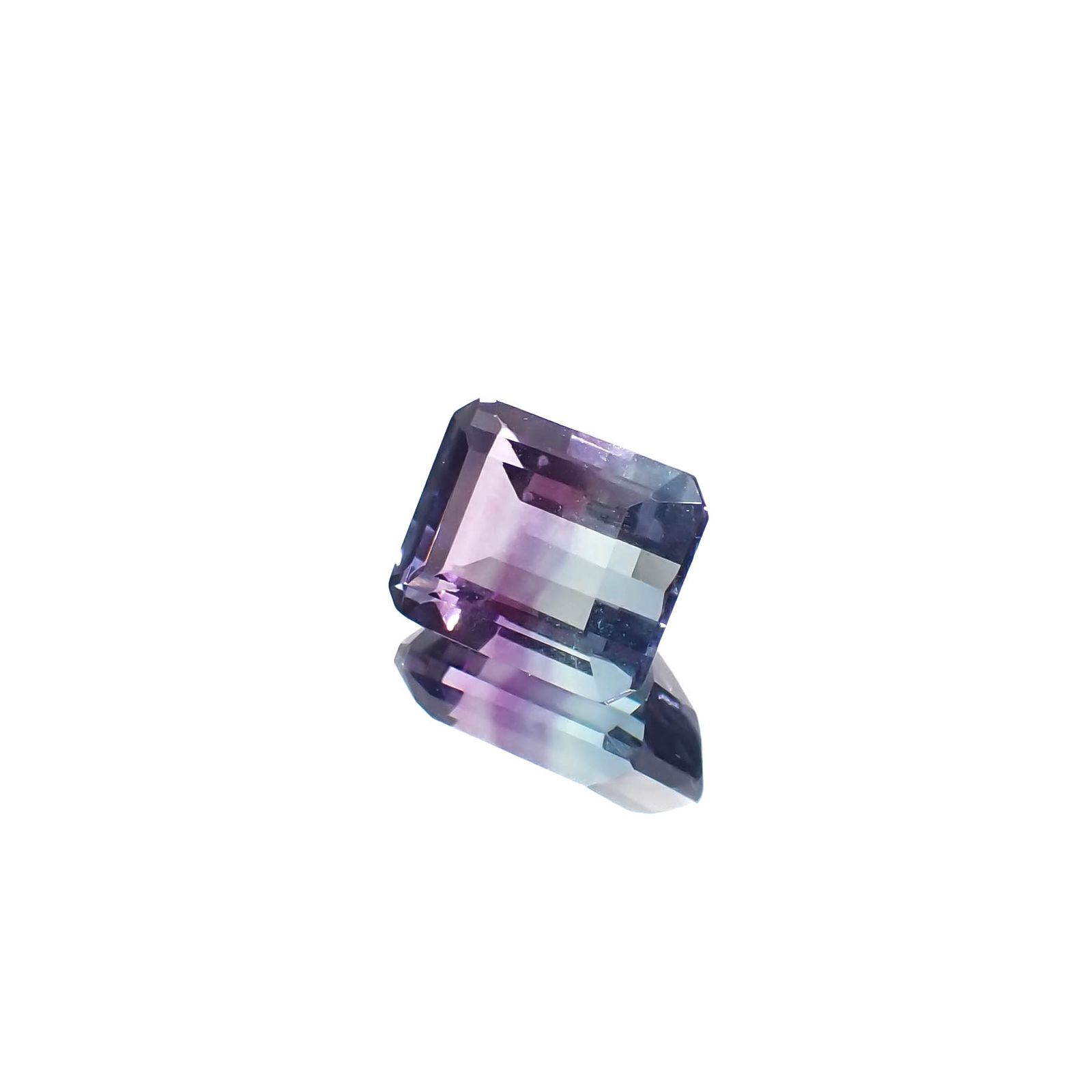パーティカラーフローライト ブラジル産 4.42ct[230321189]10.3x8.1mm前後