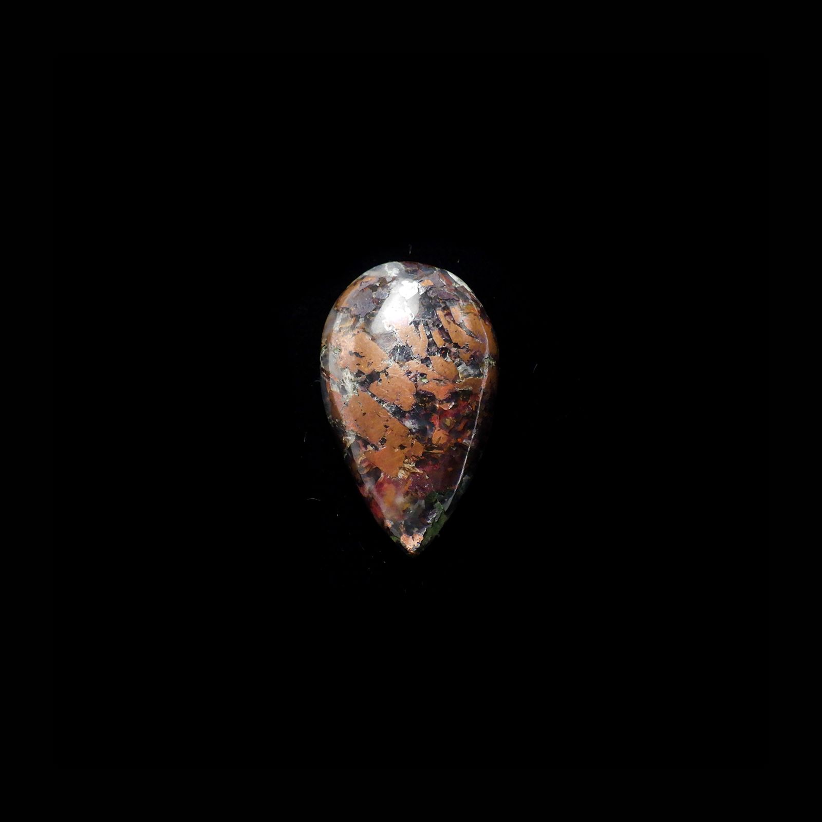 コッパークリソコラインカルセドニー インドネシア産 41.18ct[240125552]27.3x16.4mm前後