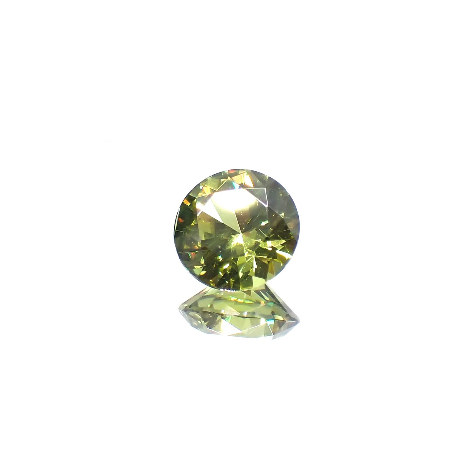デマントイドガーネット(宝石名デマントイド・ガーネット) ロシア産 0.349ct ソ付(彩珠)[210712129]4.3×4.3mm前後