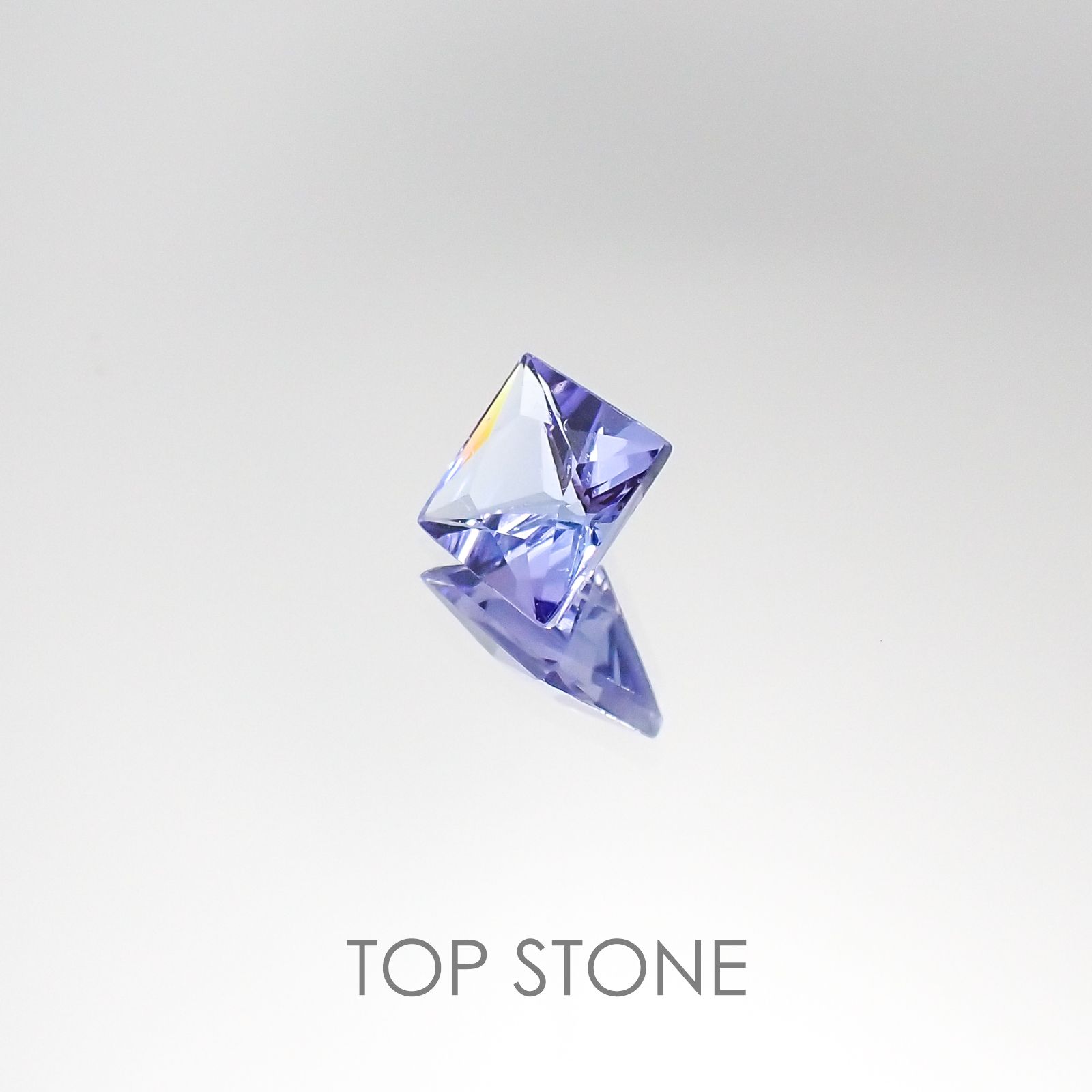◇プリンセスカット◇タンザナイト(宝石名タンザナイト) タンザニア産 0.57ct 識別済[20084850]4.7×4.7mm前後