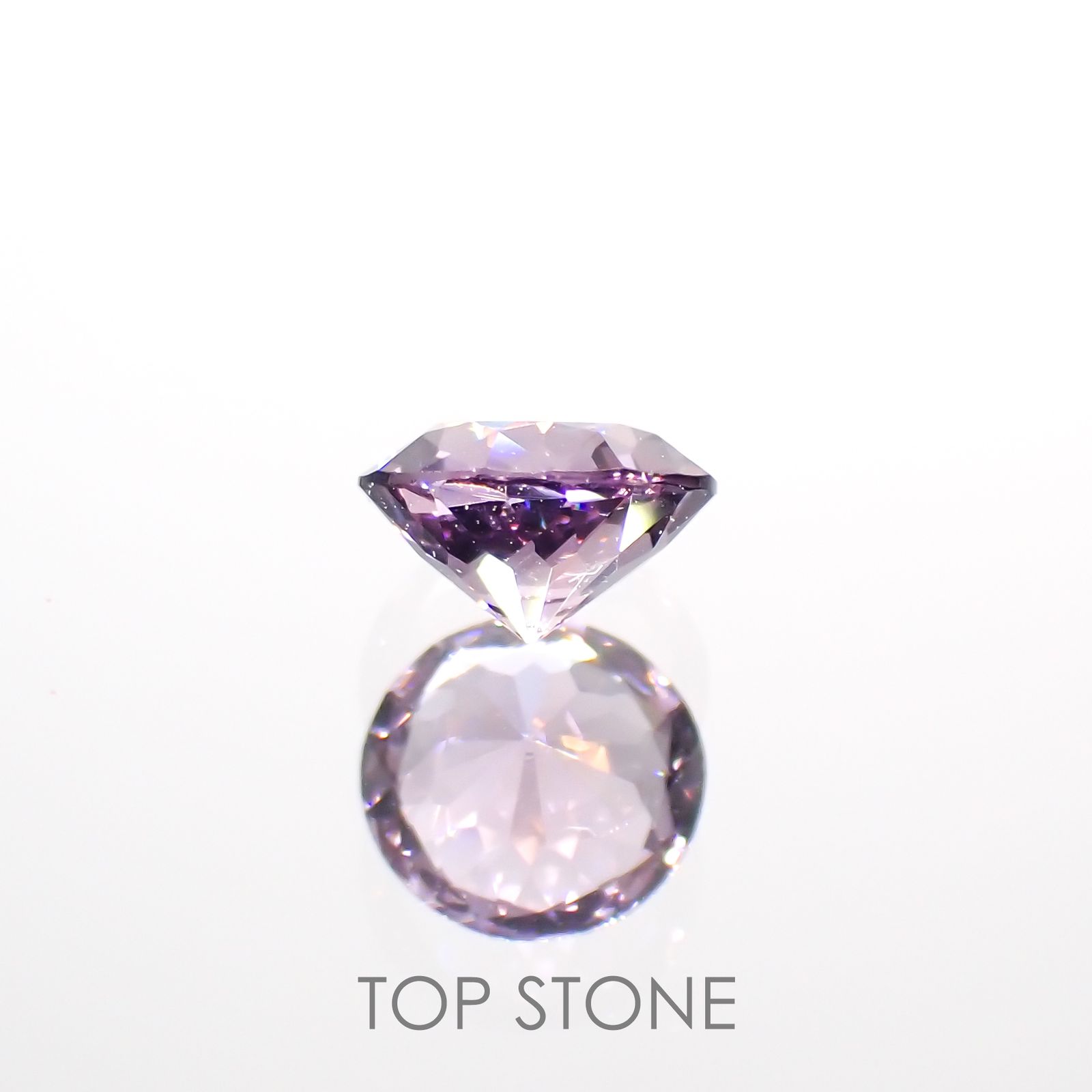 ラベンダーピンクスピネル(宝石名スピネル)ビルマ/マダガスカル産 0.46ct 識別済[220114546]4.6x4.6mm前後