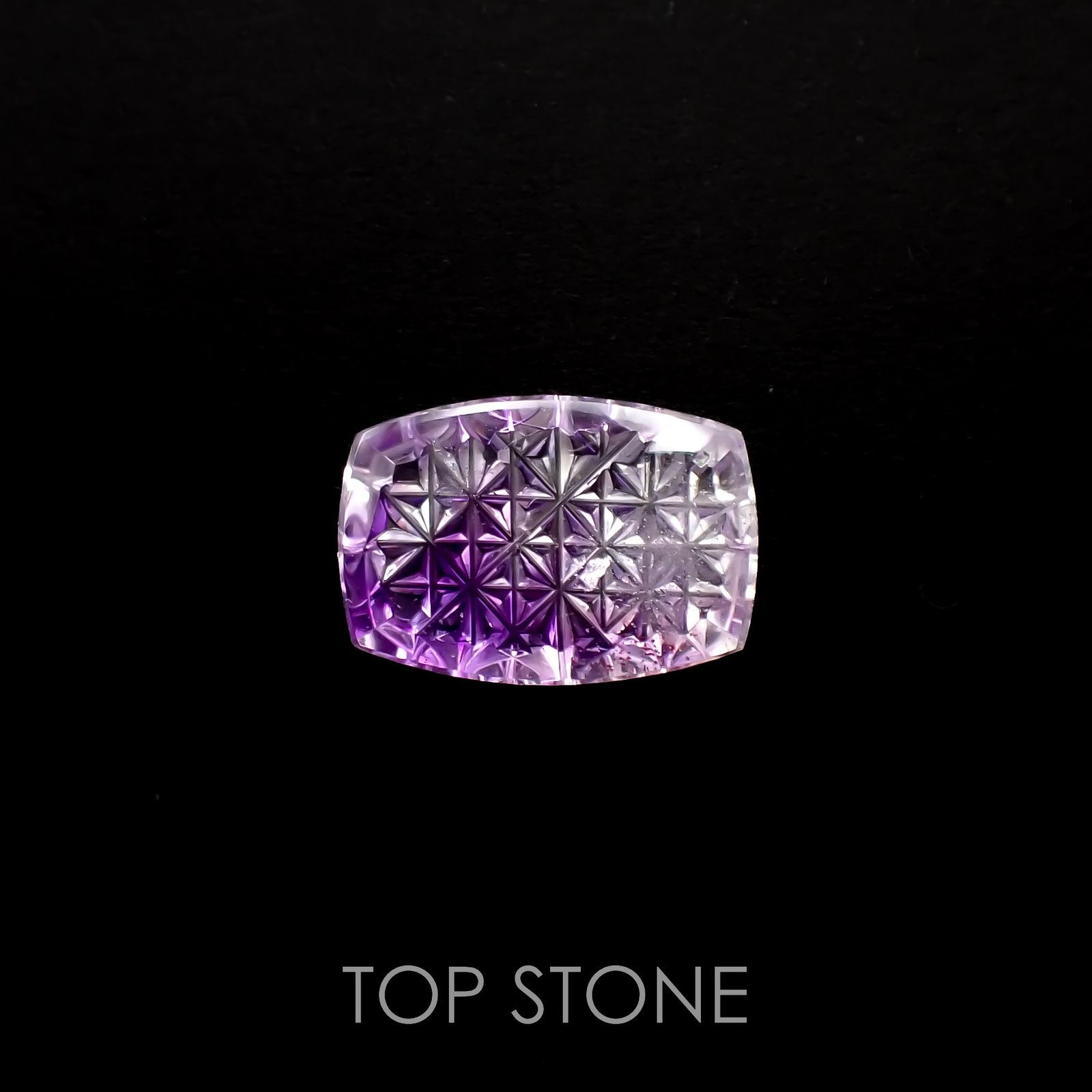 ◇甲州貴石切子Plus Three◇アメジストエレスチャル カード付き  ブラジル産 8.94ct[230120000]16.6x11.5mm前後