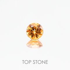 スペサルティンガーネット マンダリンオレンジカラー(宝石名スペサルティン・ガーネット) ケニア産 0.45ct 識別済[20084401]4.4×4.4mm前後