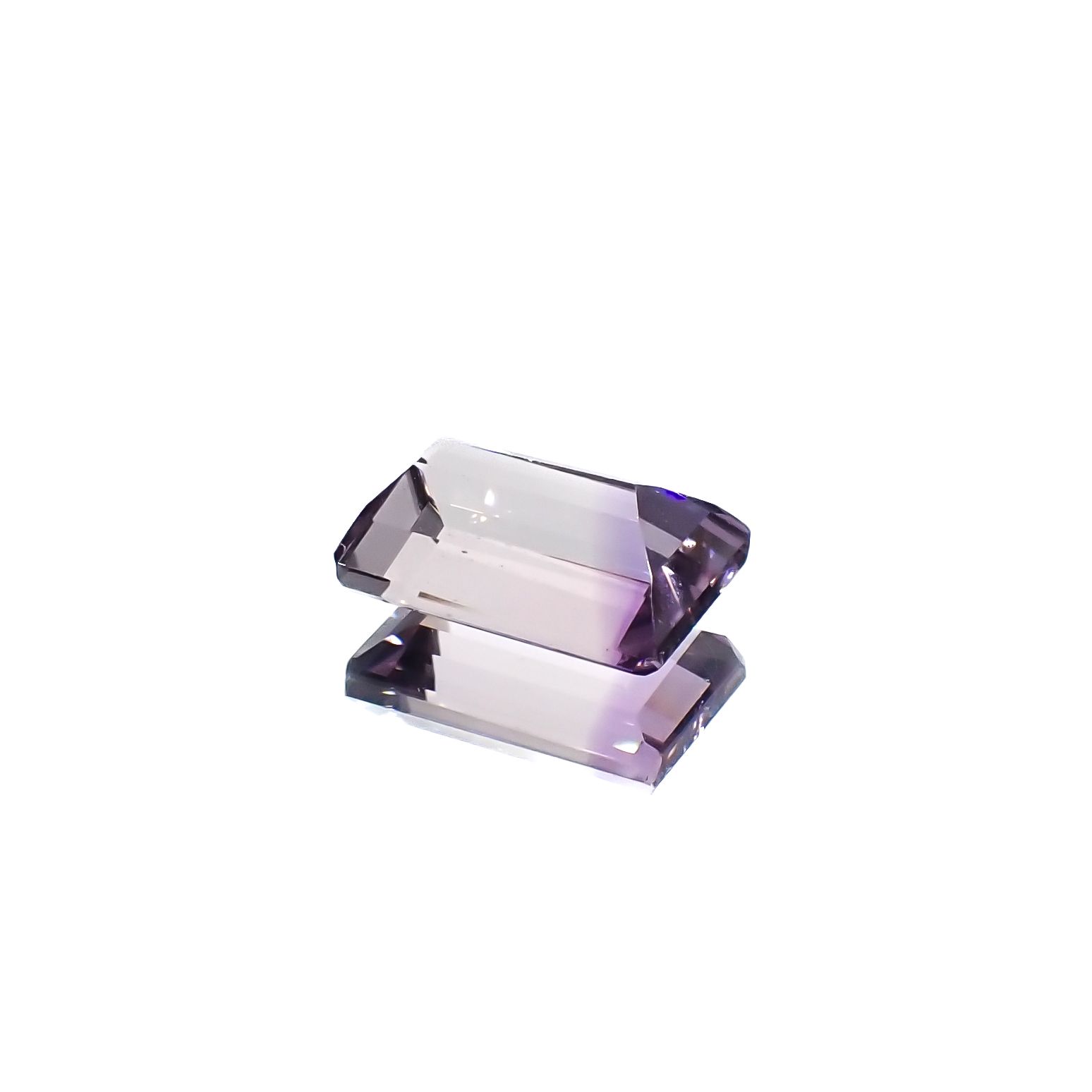 アワーグラスアメジスト(宝石名バイカラー・クォーツ)モロッコ産 3.45ct 識別済[231225101]11.3x7.2mm前後