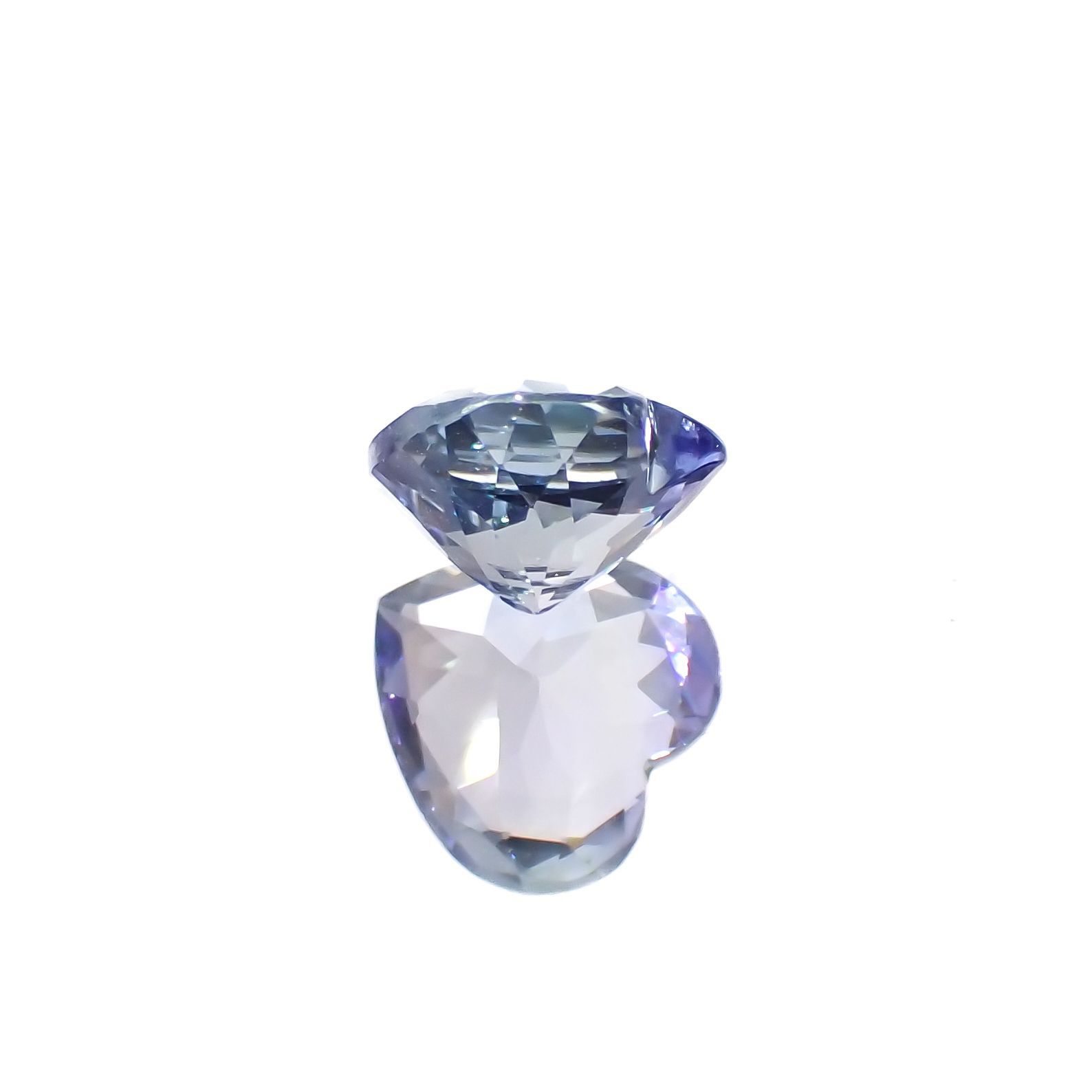 バイカラータンザナイト(宝石名タンザナイト)タンザニア産 1.18ct 識別済[230220617]6.9x6.9mm前後