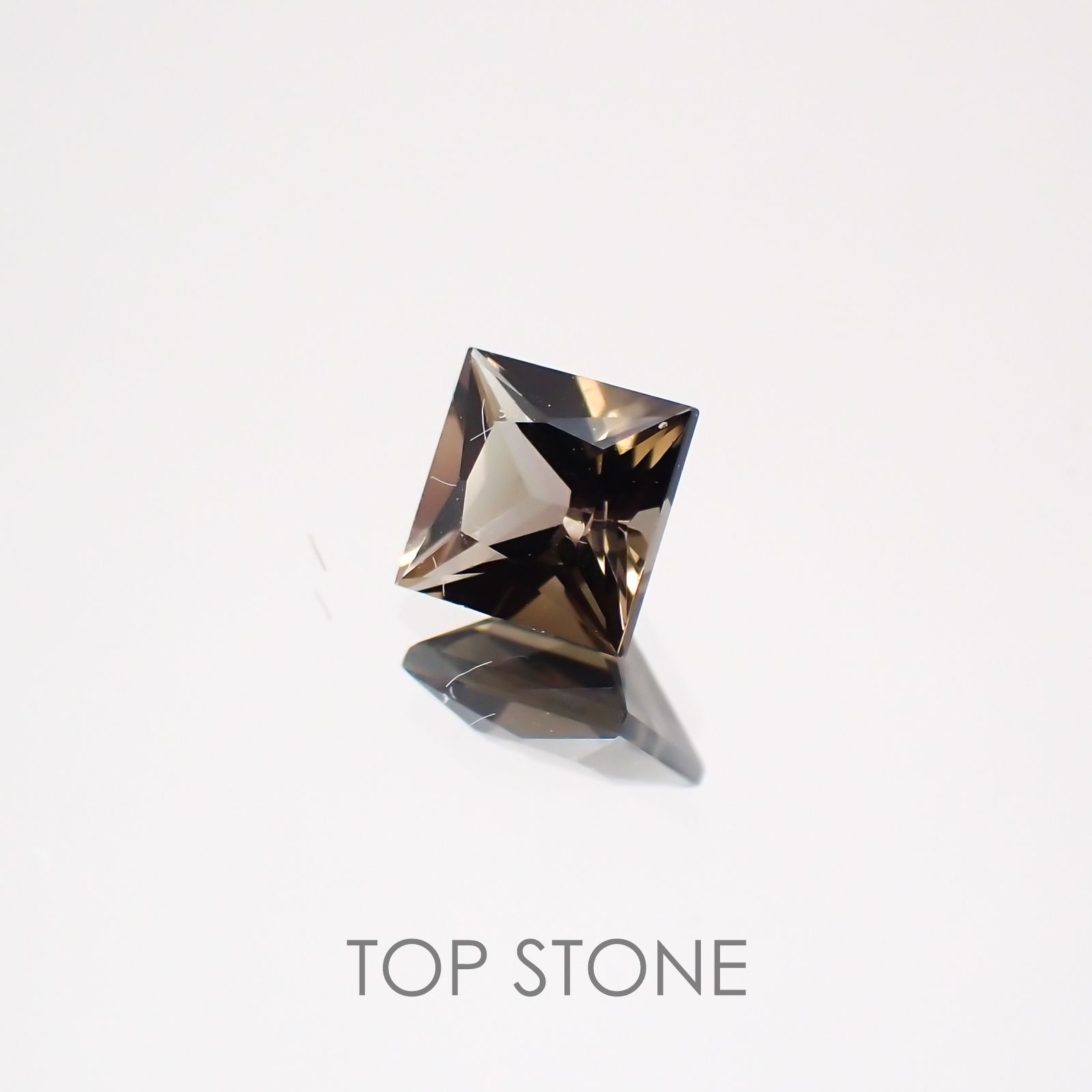 ◇プリンセスカット◇ブラウントルマリン(宝石名トルマリン) ブラジル産 0.39ct 識別済[20128897]4×4mm前後