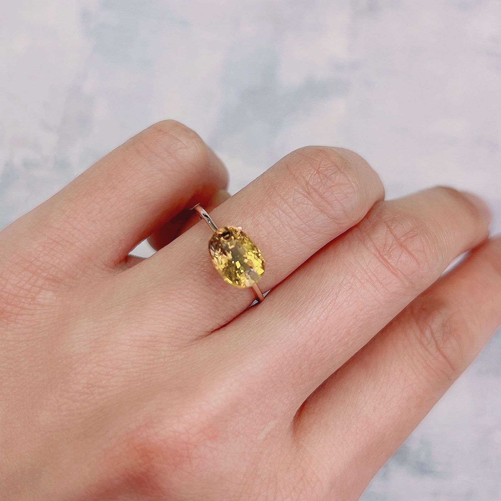 パーティカラーサファイア(宝石名パーティカラード・サファイア)タイ産 3.06ct 識別済[220717134]9.3x6.6mm前後