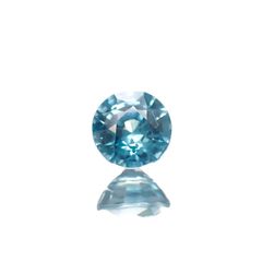 ブルージルコン(宝石名ブルー・ジルコン)カンボジア産 0.57ct 識別済[250716830]4.4x4.4mm前後