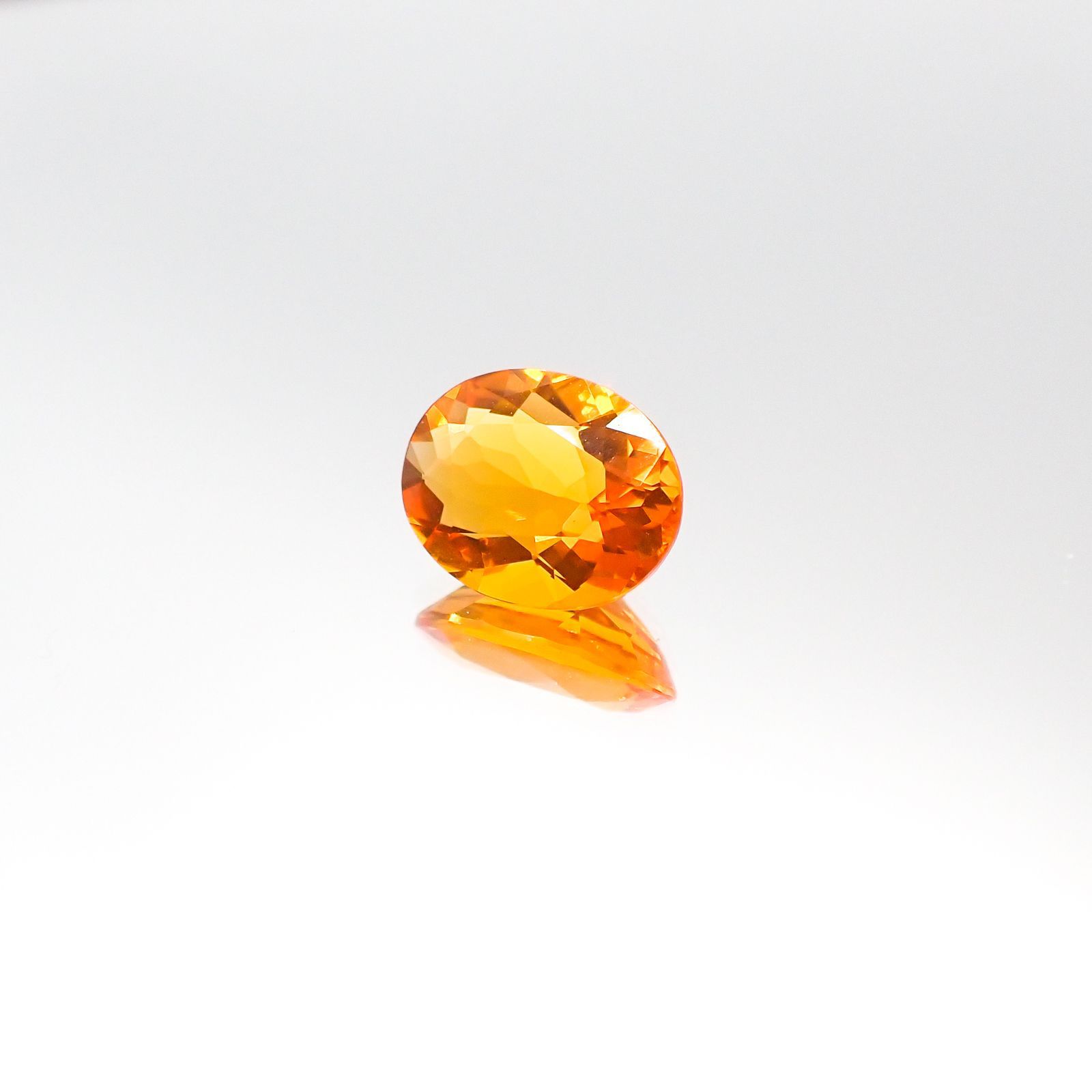 ファイヤーオパール(宝石名ファイヤー・オパール)メキシコ産 1.24ct 識別済[231023914]9x7.2mm前後