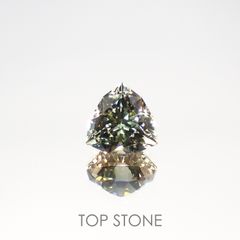 ◇カスタムカット◇バイカラーオレゴンサンストーン(宝石名ラブラドライト)アメリカ・オレゴン州産 3.35ct 識別済[220616266]9.8x9.9mm前後