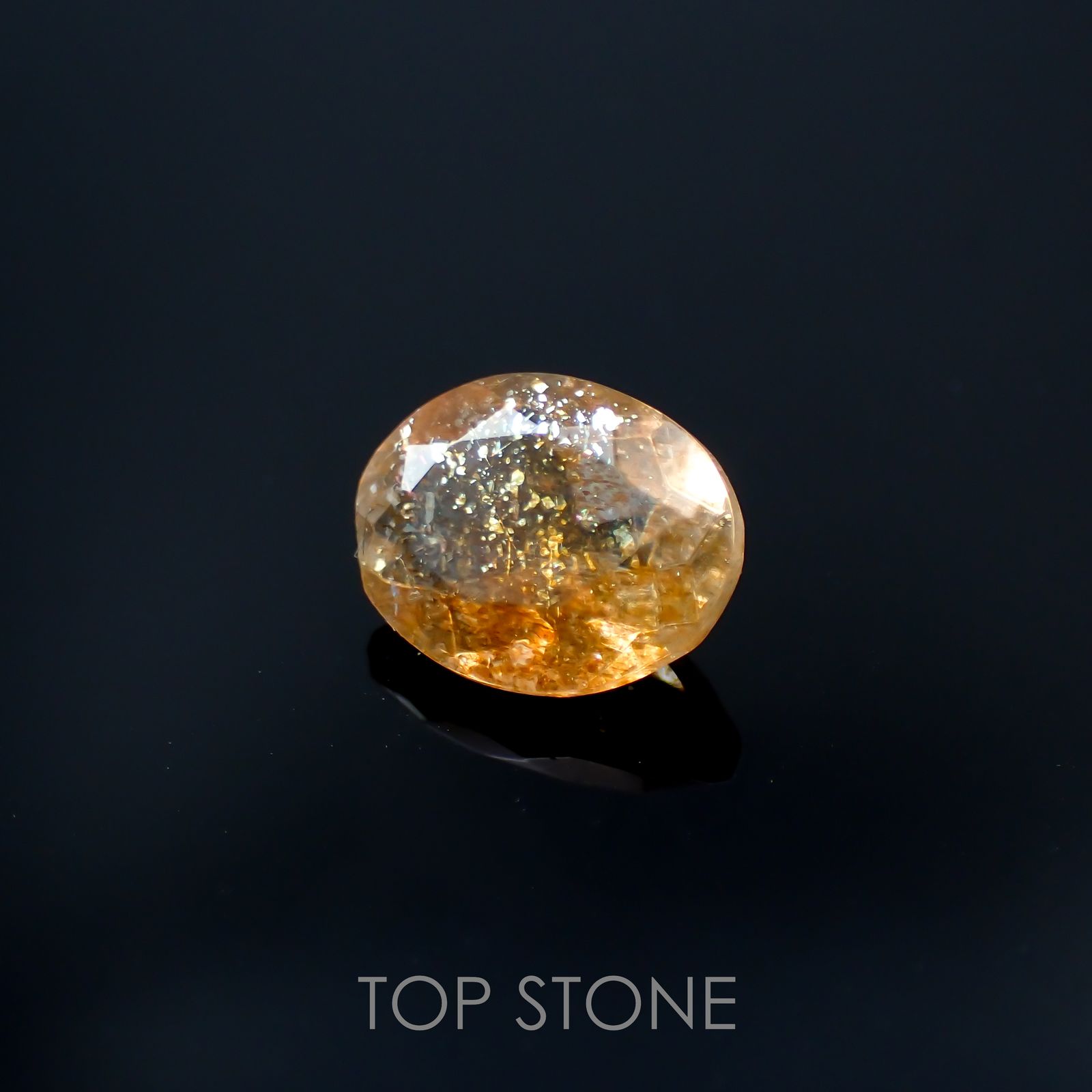 イリュージョンサンストーン インド産 1.61ct[221219253]8.9x7mm前後