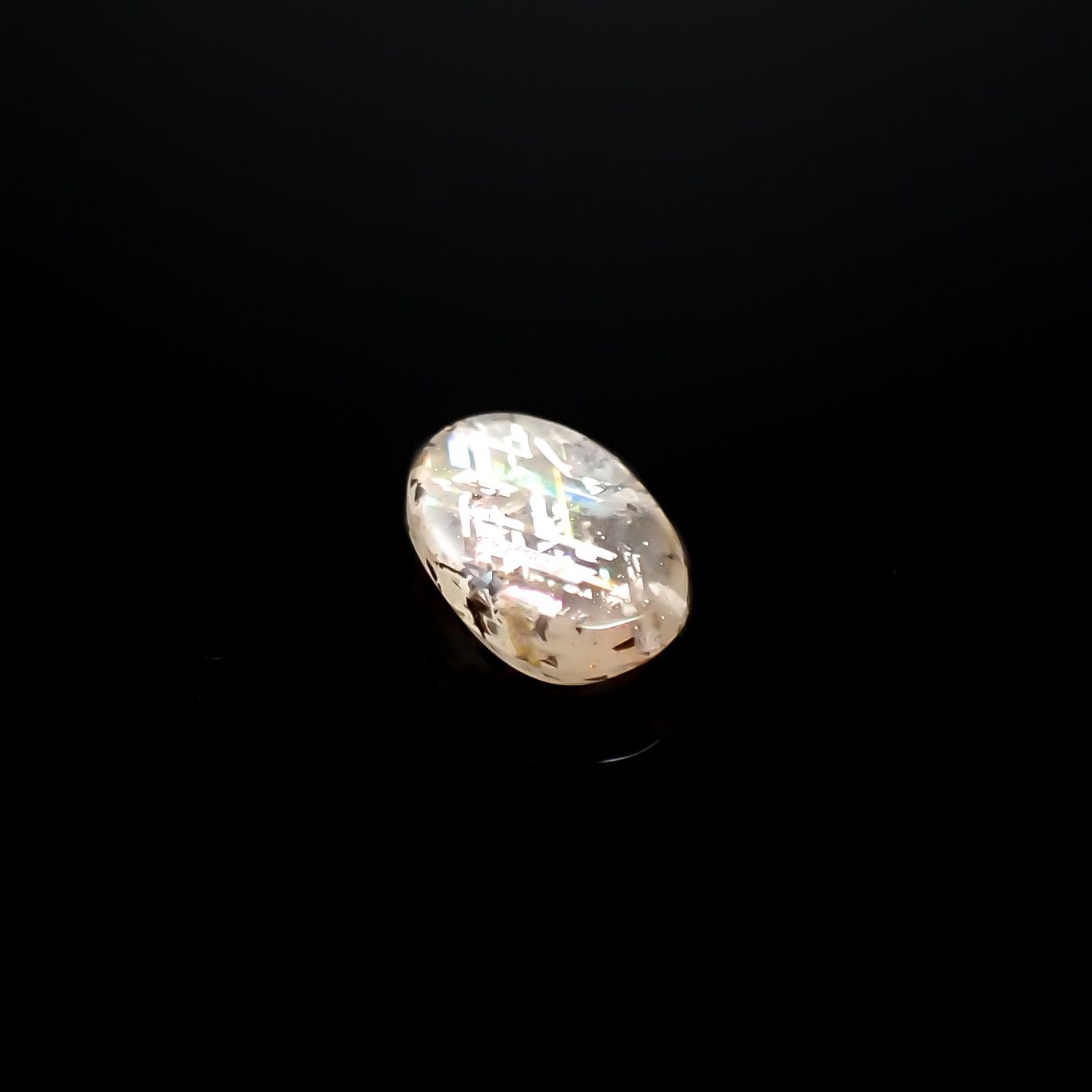 レインボーラティスサンストーン オーストラリア産 0.98ct[240326529]8.6x5.5mm前後