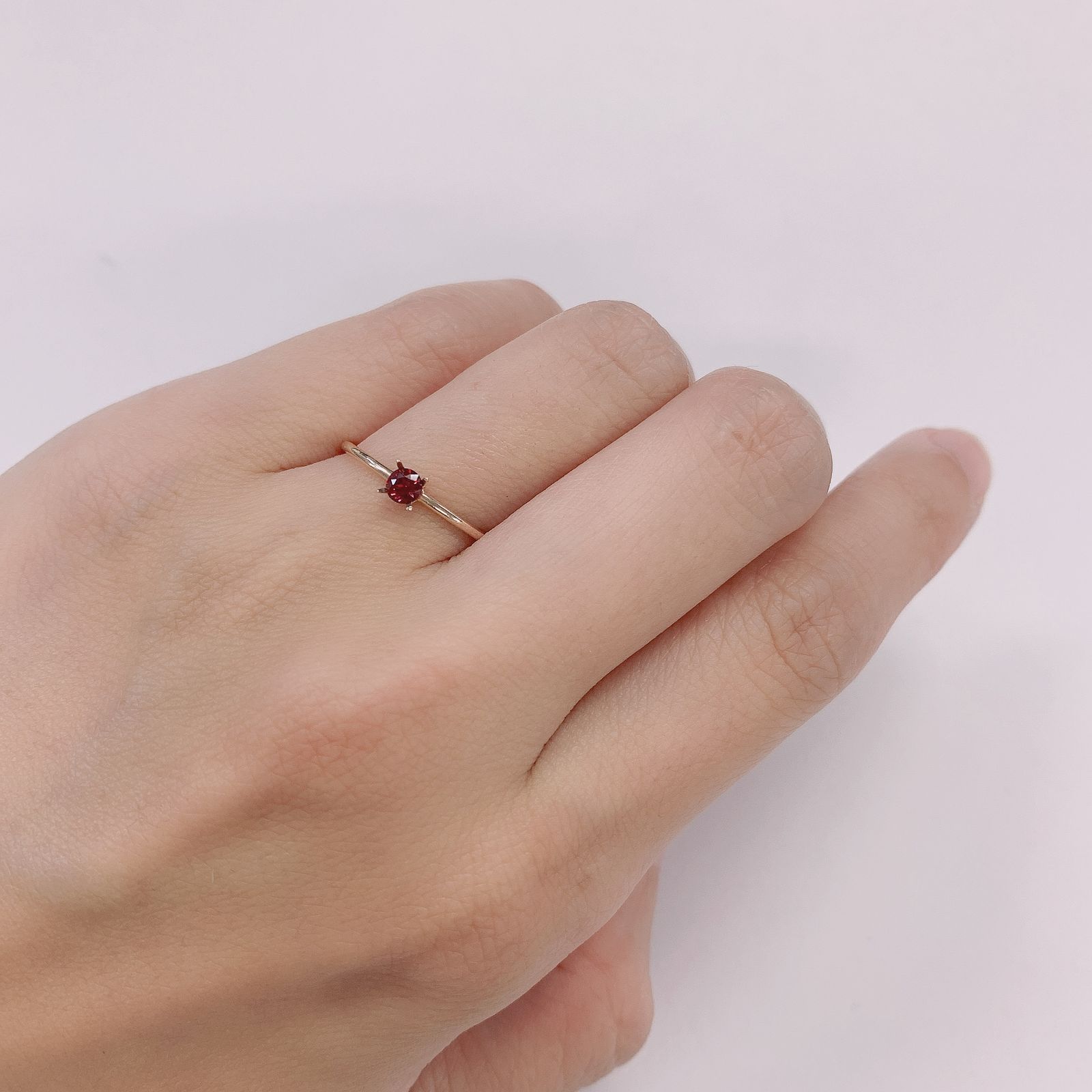 レッドスピネル ビルマ産 ルース 0.12ct[210812856]3×3mm前後