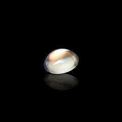 レインボームーンストーン(宝石名アンデシン)インド・タミルナードゥ州産 0.38ct 識別済[240828621]5.2x5.2mm前後