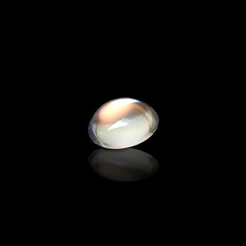 レインボームーンストーン(宝石名アンデシン)インド・タミルナードゥ州産 0.38ct 識別済[240828621]5.2x5.2mm前後