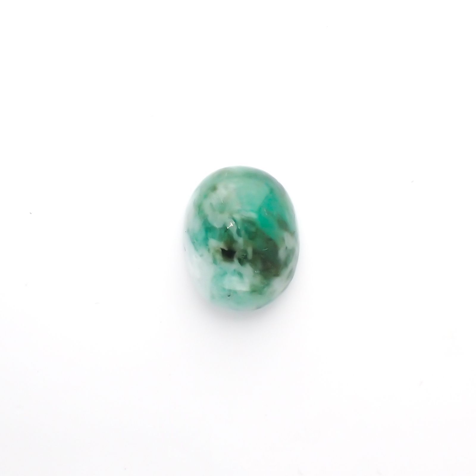 マトリックスエメラルド(エメラルドインクォーツ/フェルドスパー) ブラジル産 4.58ct[210812267]12.1×9.7mm前後