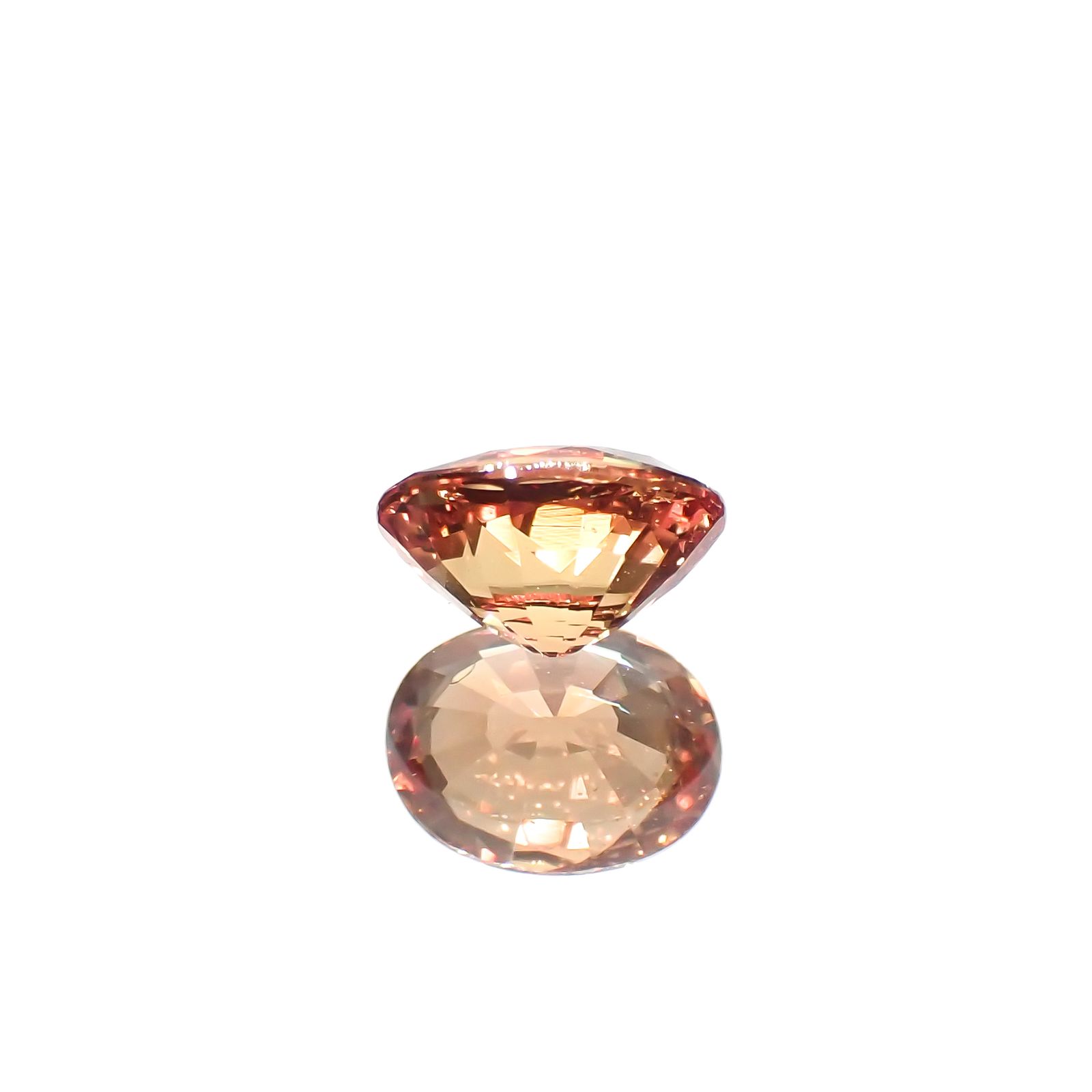 パパラチャサファイア(宝石名サファイア/別名パパラチャ・サファイア)スリランカ産 0.656ct CGL鑑付[231224692]5.7x4.3mm前後