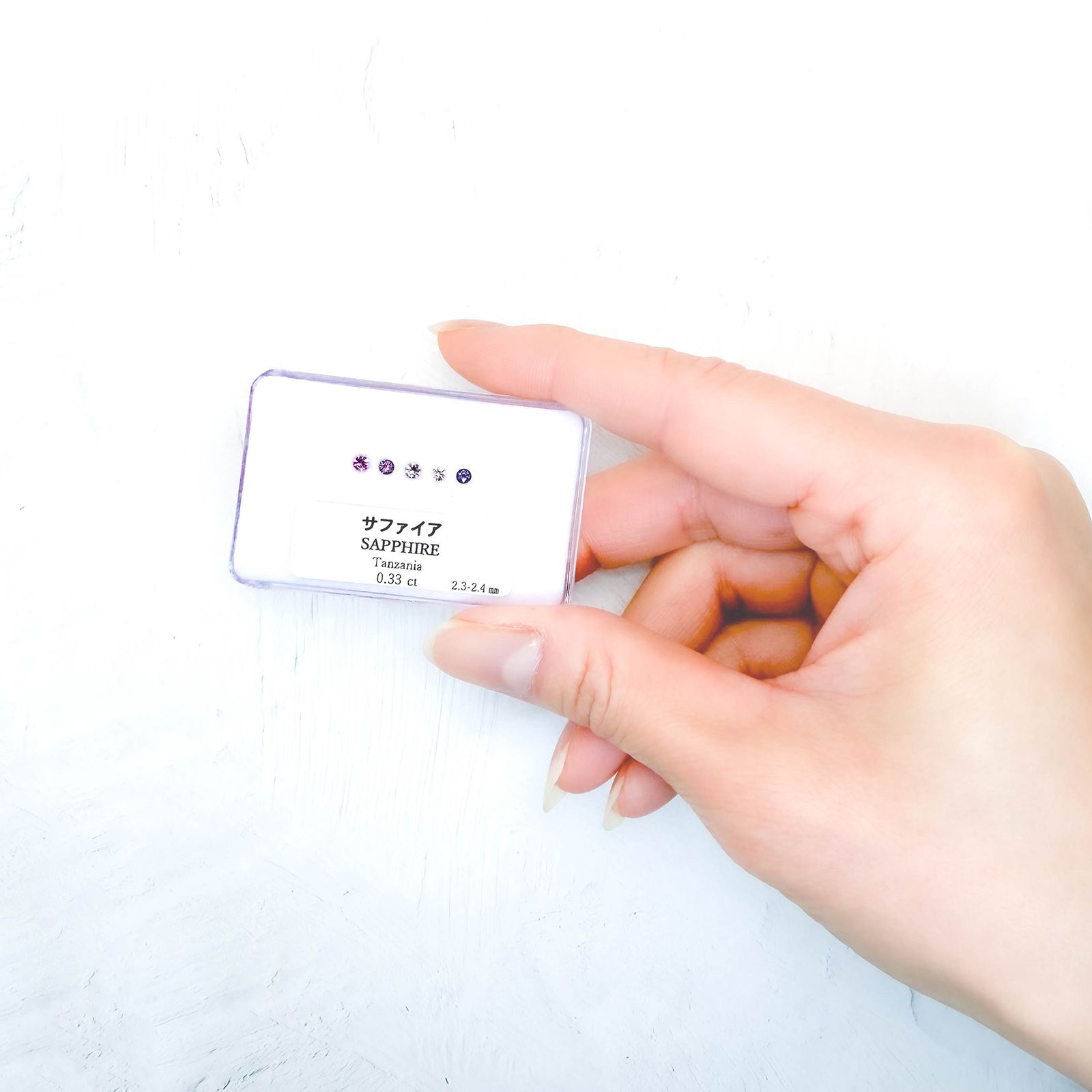 サファイア カラーグラデーション5個セット タンザニア産 0.33ct(5pcs合計) / 2.3-2.4x2.3-2.4mm前後 [260131631]