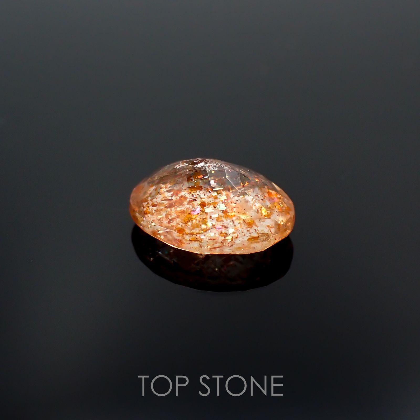 イリュージョンサンストーン インド産 1.62ct[221219257]9.1x7.1mm前後