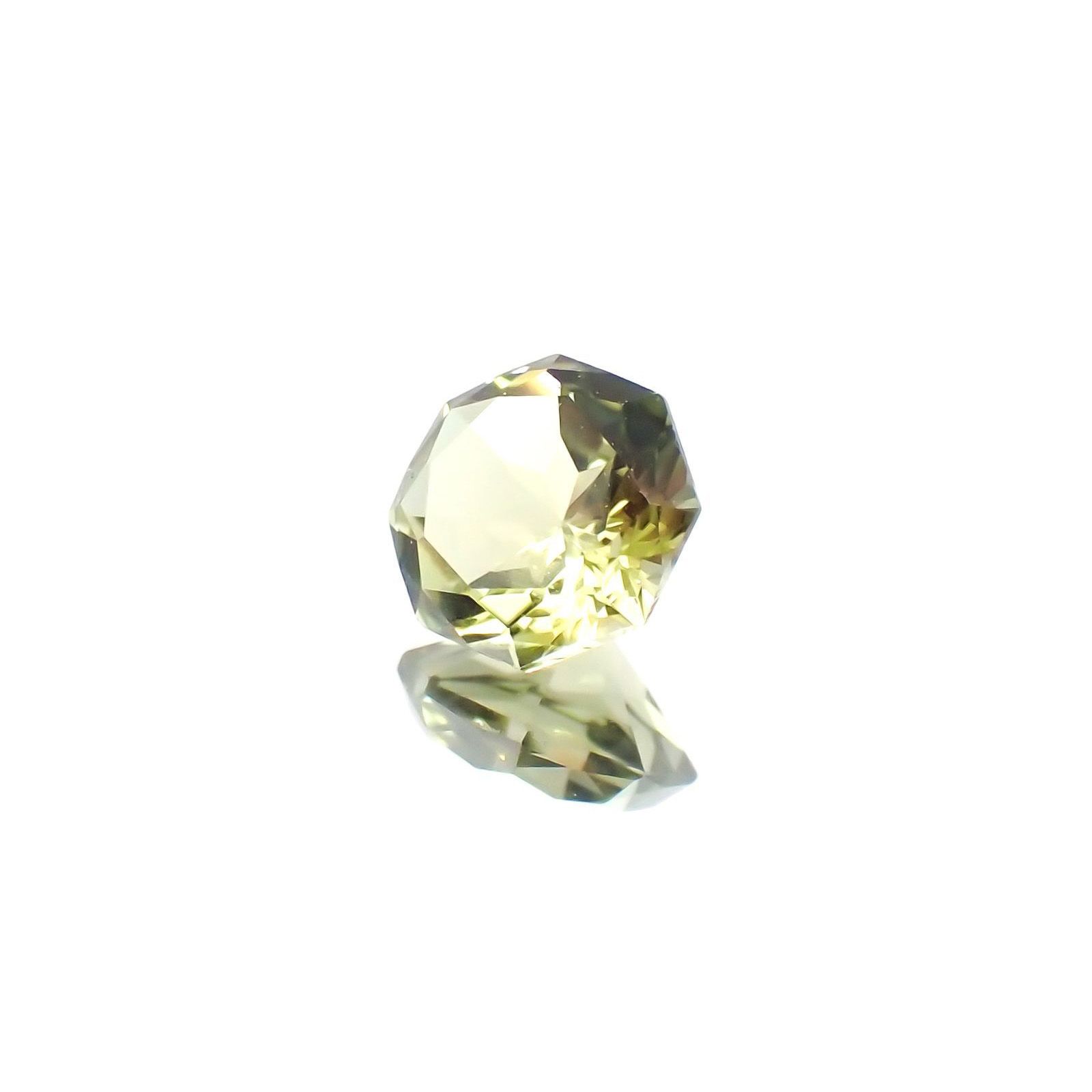 ◇オクタゴンカット◇グリーントルマリン(宝石名グリーン・トルマリン)ブラジル産 識別済 0.49ct / 5x4.9mm前後 [231124196]