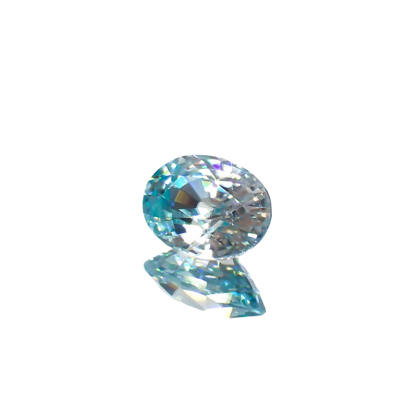アイスブルージルコン カンボジア産 1.75ct[221018659]7.9x5.9mm前後
