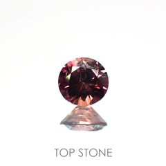 バーガンディーサファイア(宝石名サファイア)タンザニア産 0.38ct 識別済[220115036]4.4x4.3mm前後
