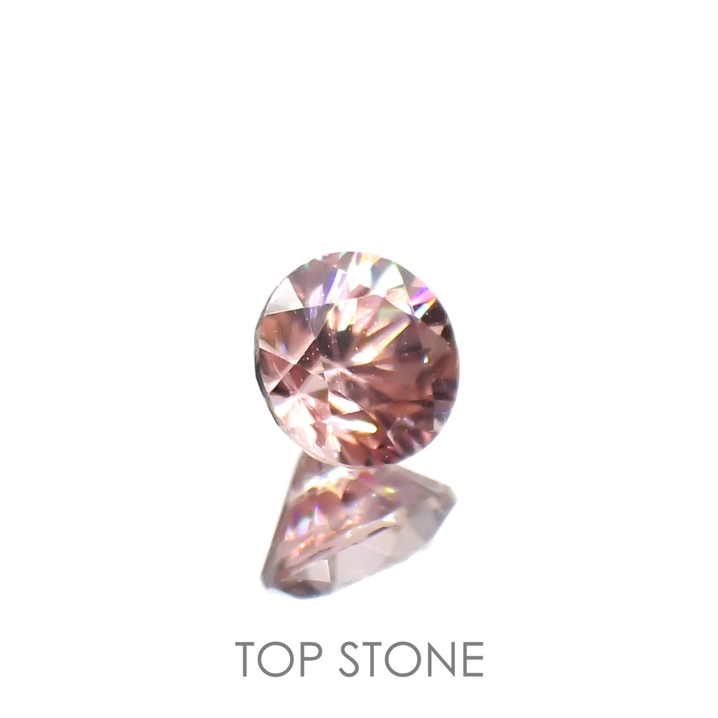 ライトピンクジルコン(宝石名ジルコン)スリランカ/カンボジア産 0.40ct 識別済[220616668]4x3.9mm前後