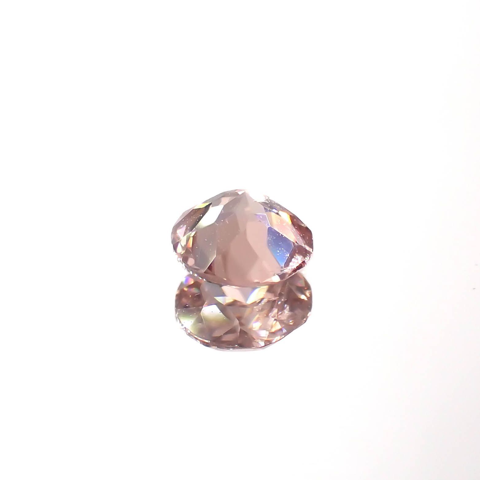 ピンクジルコン(宝石名ジルコン)スリランカ/カンボジア産 0.54ct 識別済[230320997]4.7x4.6mm前後