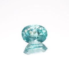 パライバトルマリン(宝石名トルマリン/別名パライバ・トルマリン)ブラジル・キントス鉱山産 0.642ct ソ付(宝貴協)[221018738]6.1x4.7mm前後