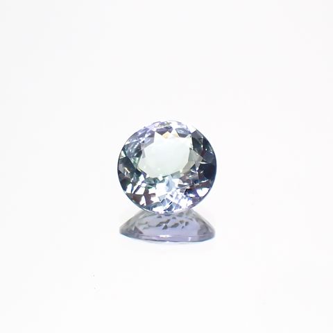 バイカラータンザナイト(宝石名タンザナイト/ゾイサイト)タンザニア産 1.10ct 識別済[231224646]7x6.9mm前後