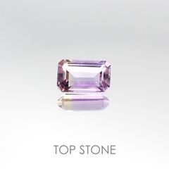 アメトリン(宝石名バイカラー・クォーツ/別名アメトリン) ボリビア産 1.09ct 識別済[20095355]7.8×4.8mm前後