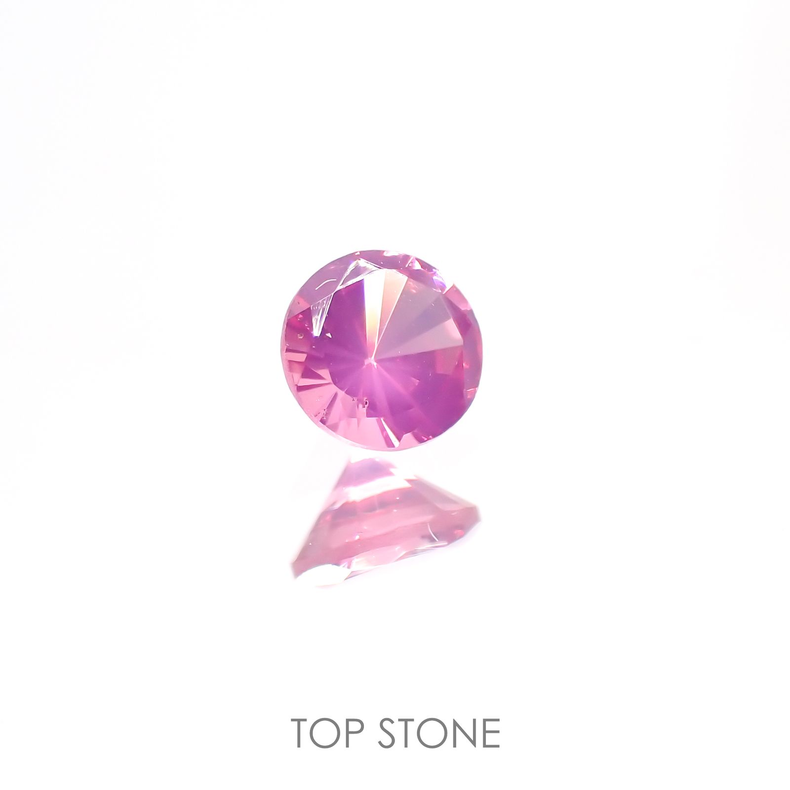 ホットピンクスピネル(宝石名ピンク・スピネル)タンザニア産 0.19ct 識別済[220113912]3.6x3.6mm前後