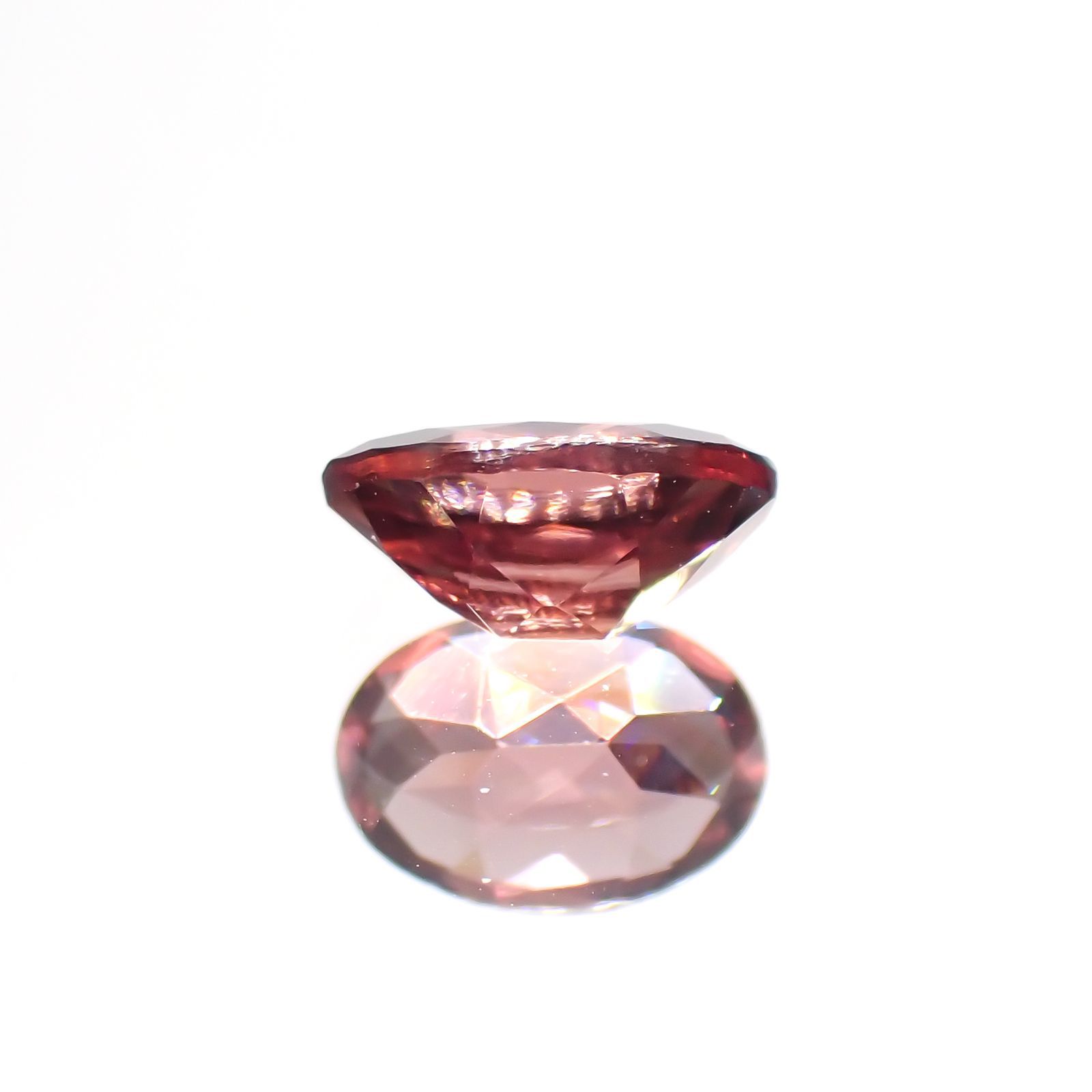 ピンクジルコン(宝石名ジルコン) スリランカ/カンボジア産1.12ct 識別済[21029789]7×4.9mm前後
