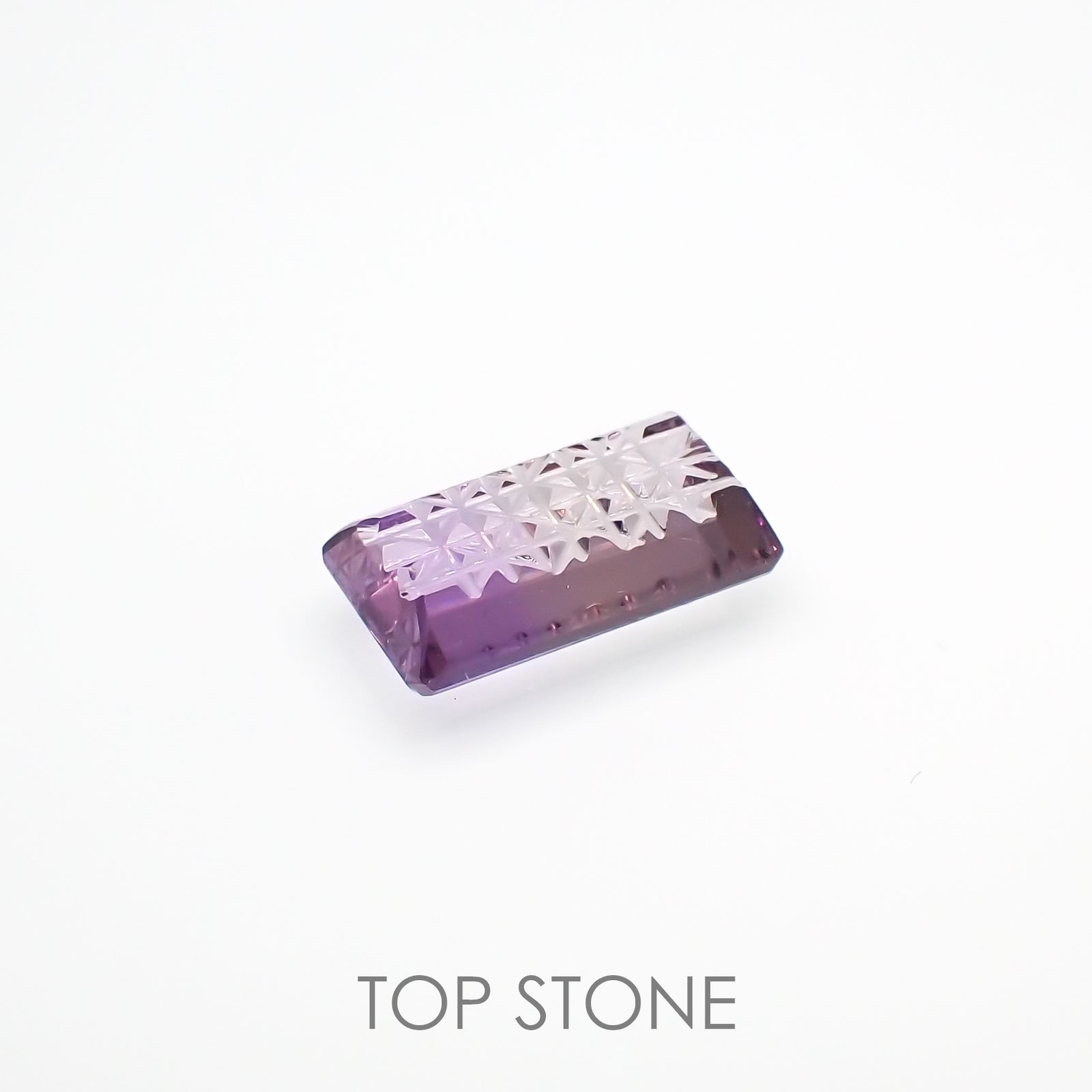 ◇甲州貴石切子Plus Three◇アワーグラスアメジスト カード付き モロッコ産 2.55ct[220114604]11.8x6.7mm前後