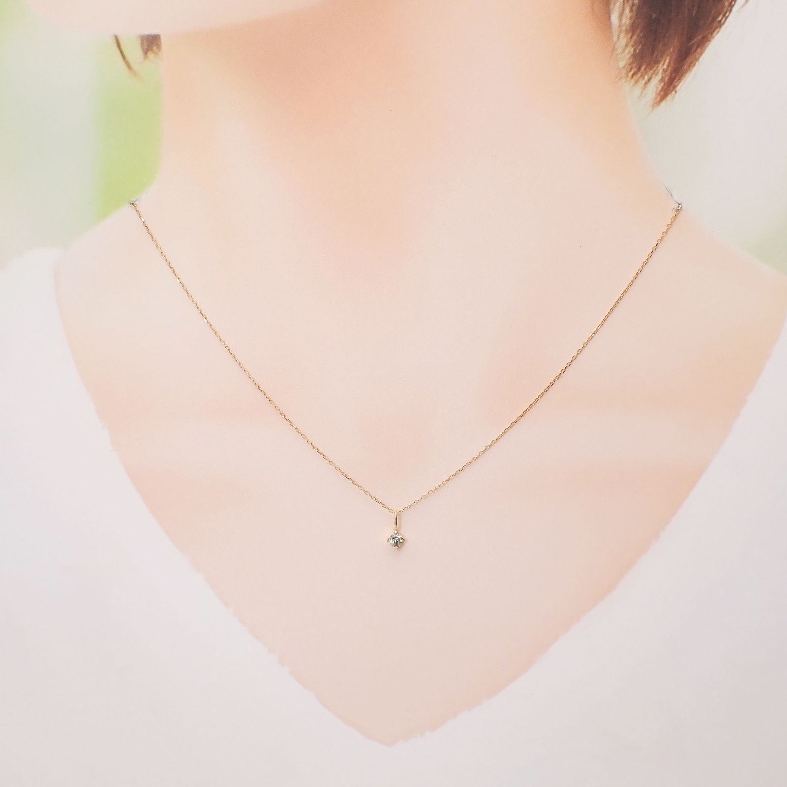 ◇K18 Petitデザイン限定品◇一粒石ジュエリー | バイカラーサファイア 3.5mm [チャーム/ペンダントトップ※チェーン別売り]