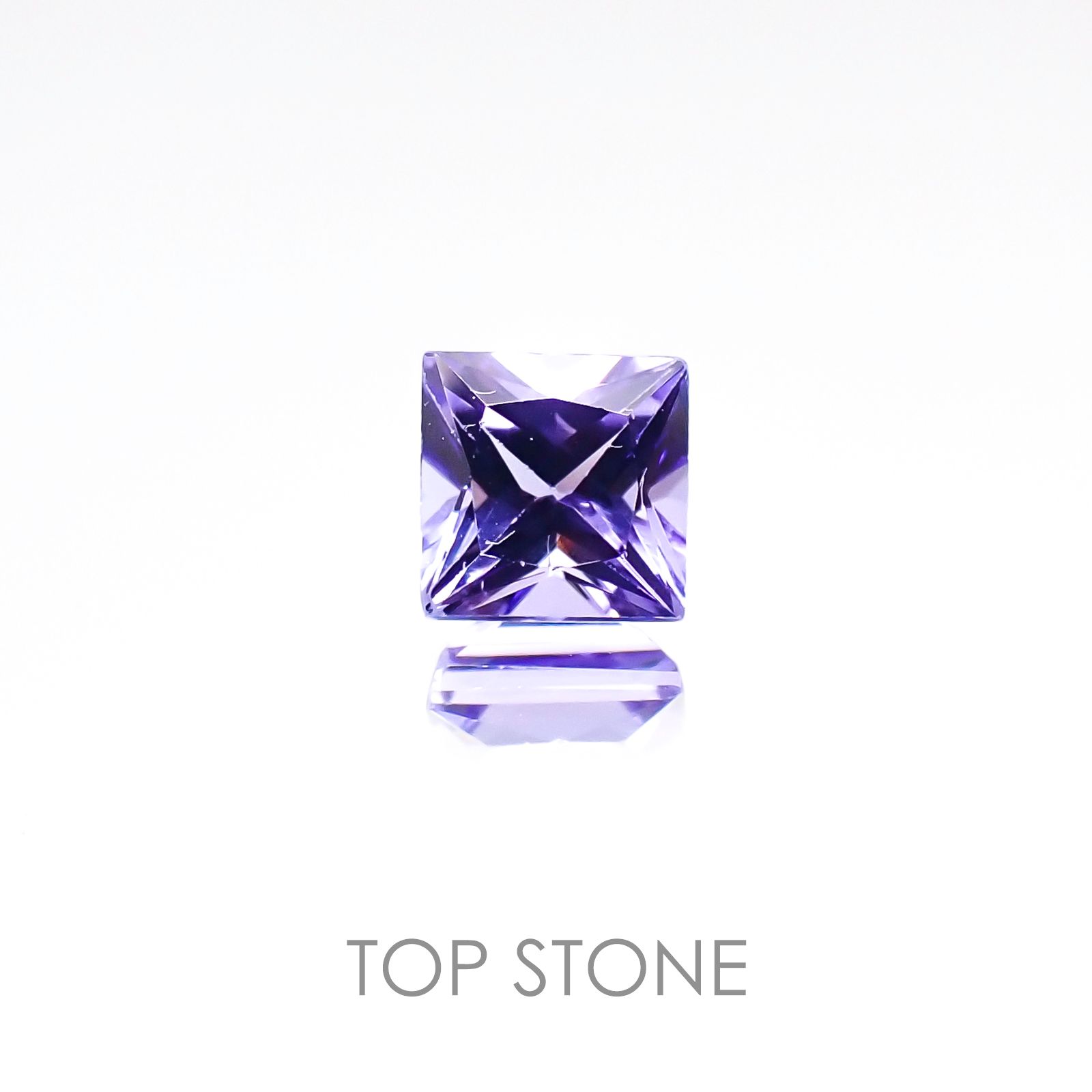 ◇プリンセスカット◇タンザナイト(宝石名タンザナイト) タンザニア産 0.53ct 識別済20117193]4.4×4.3mm前後