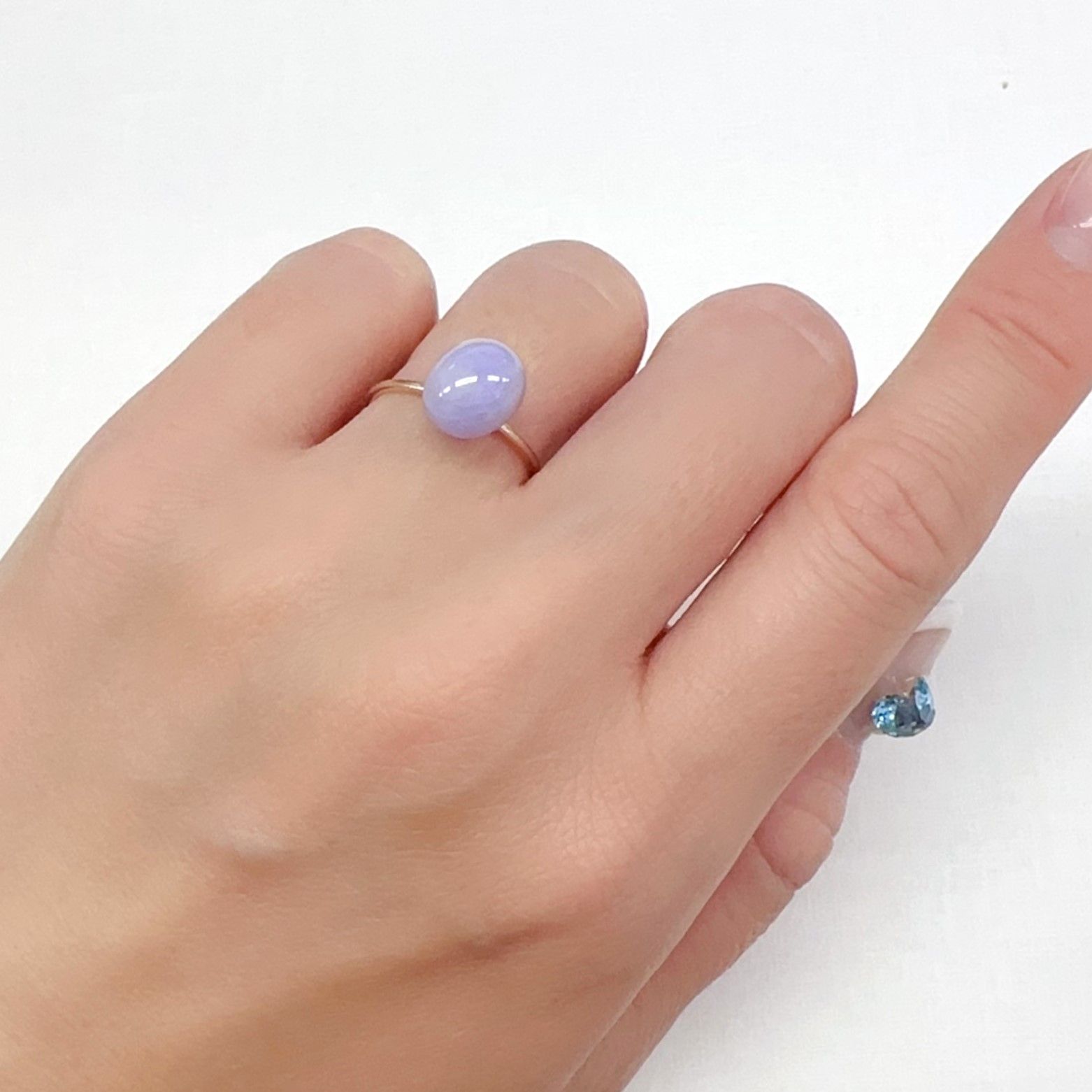 ラベンダー翡翠 ビルマ産 3.39ct[240326959]10.1x8.1mm前後