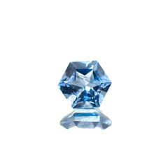 ◇ヘキサゴンカット◇サンタマリアアクアマリン ブラジル産 0.55ct [250329931]5x5mm前後