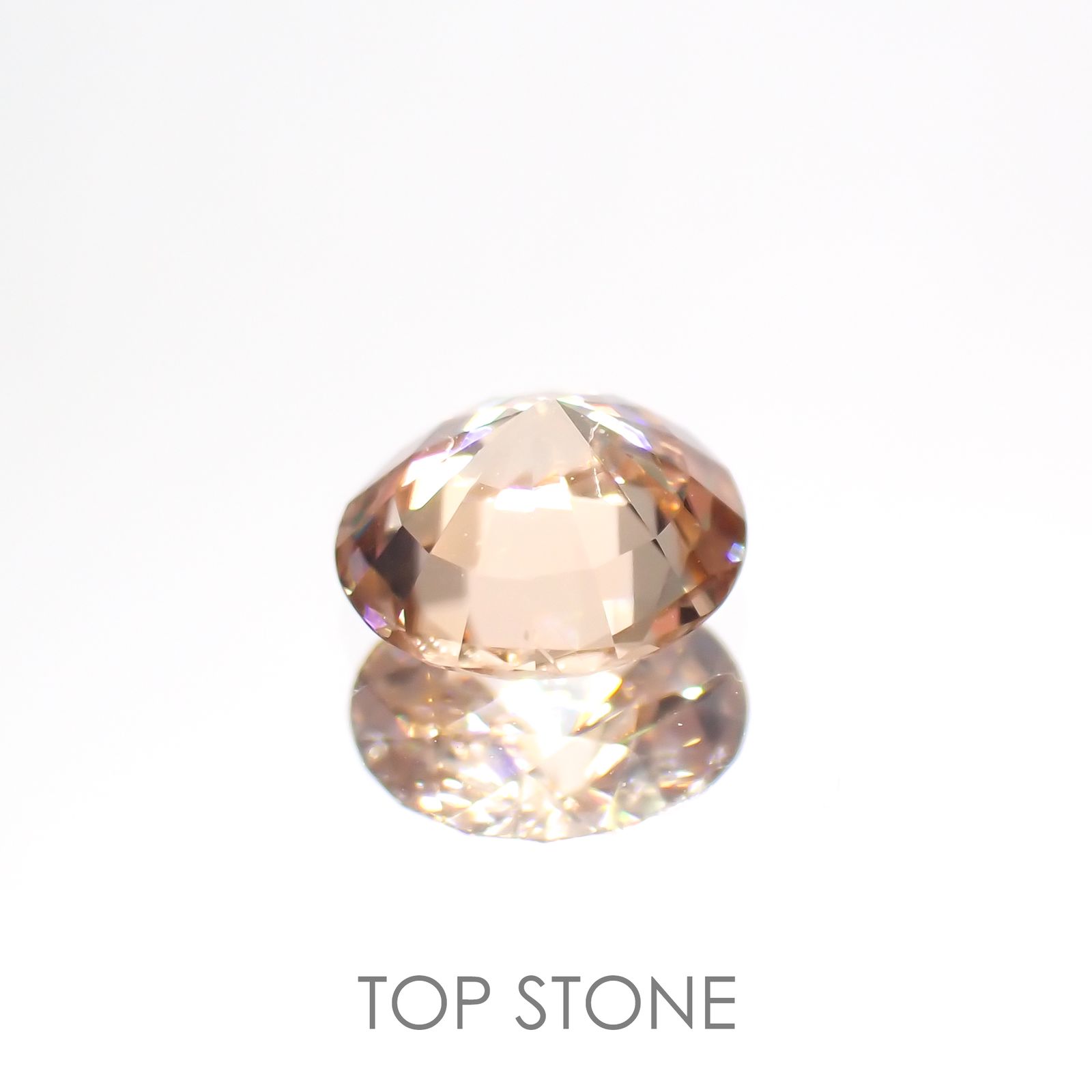 オレンジジルコン(宝石名ジルコン) スリランカ/カンボジア産 1.01ct 識別済[21018047]5.8×5.8mm前後