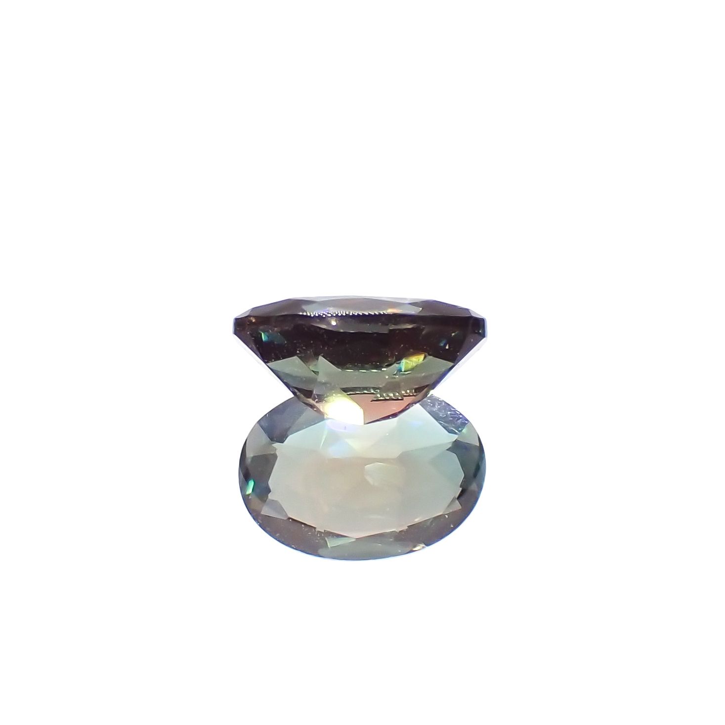 バイカラーアンデシン モンゴル産 0.71ct[231023572]7.2x5.2mm前後