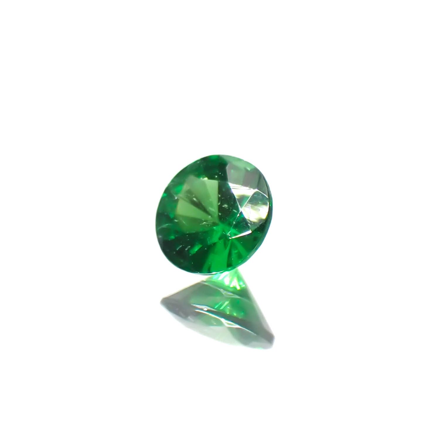 ツァボライト(宝石名グリーン グロッシュラー・ガーネット)タンザニア産 0.12ct 識別済[240226081]3.2x3.2mm前後