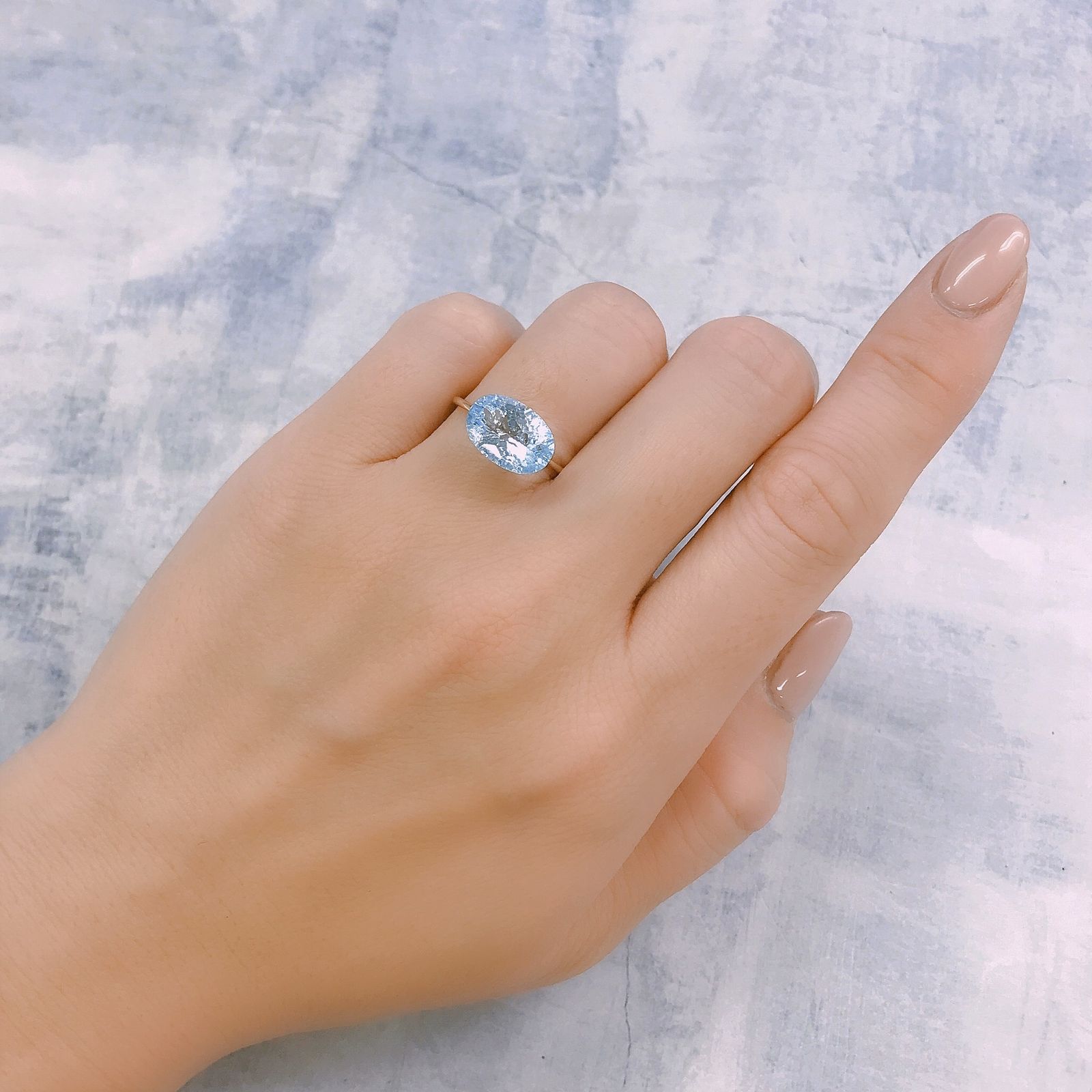 ◇カスタムカット◇ブルートパーズ ブラジル産 3.58ct[221219335]11.8x8.1mm前後