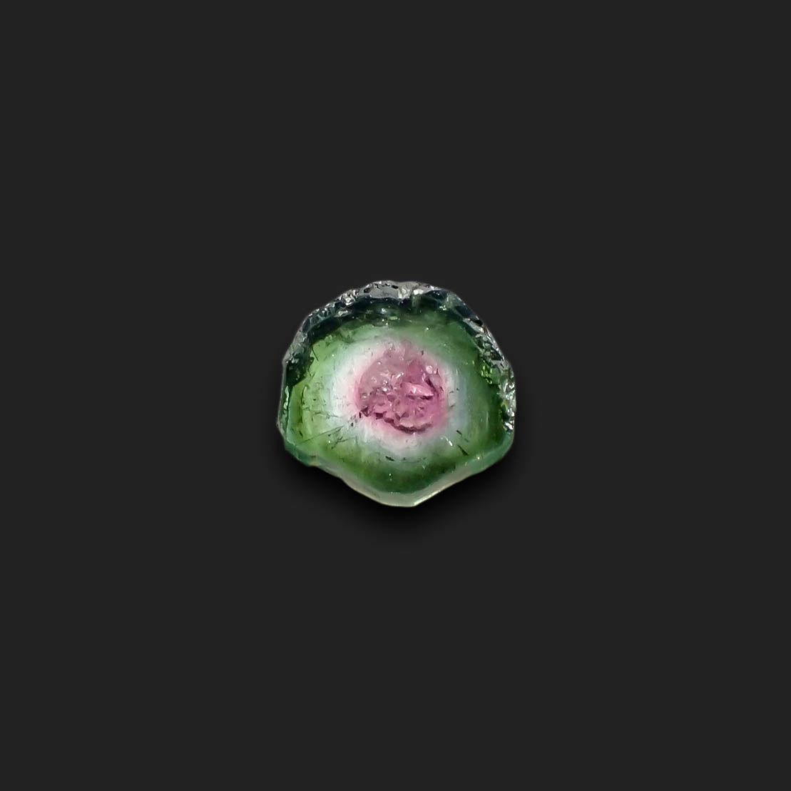 ウォーターメロントルマリン 原石スライス コンゴ民主共和国産 2.25ct[230321309]9.6x8.3mm前後