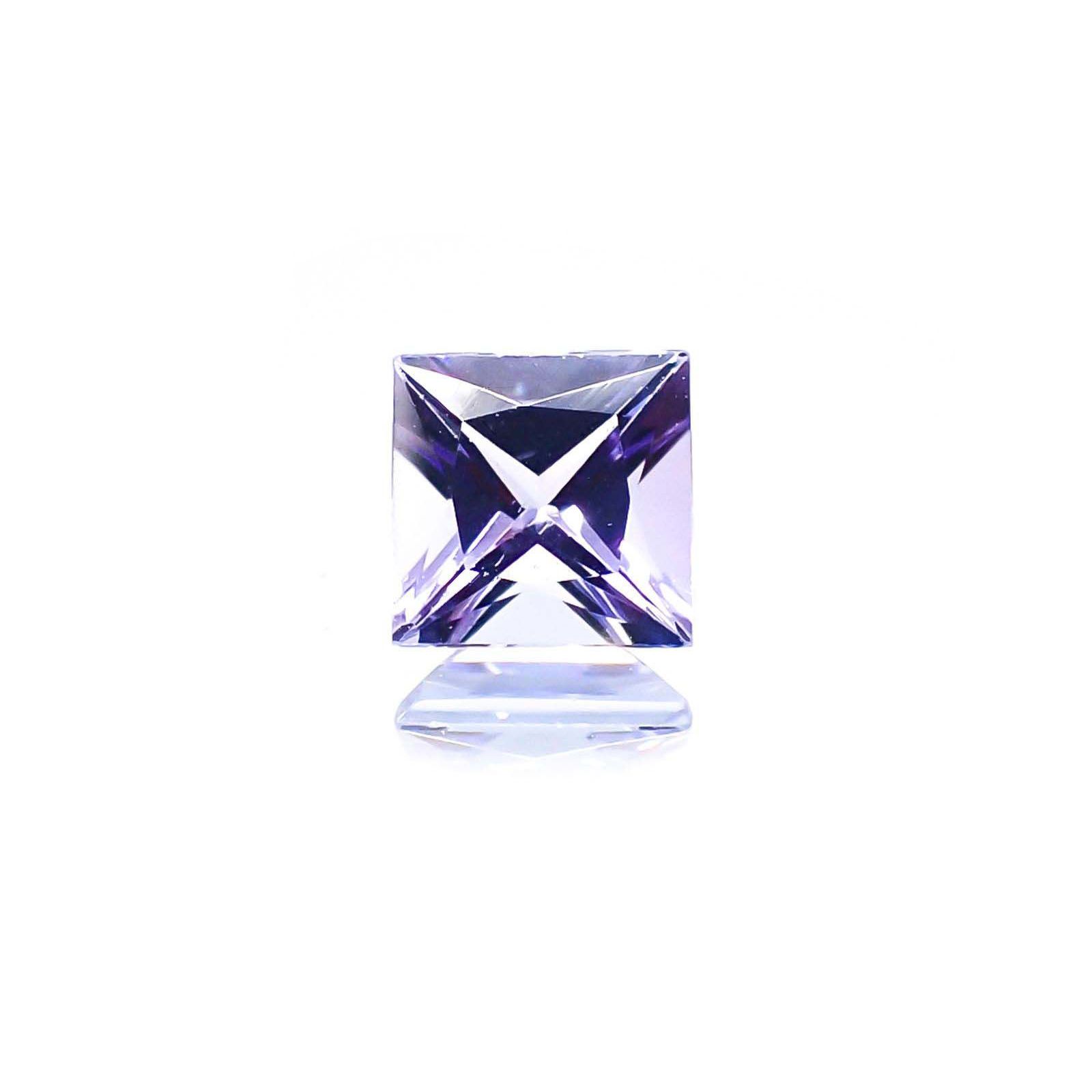 ◇プリンセスカット◇タンザナイト(宝石名タンザナイト)タンザニア産 0.45ct 識別済[230723012]4.5x4.4mm前後