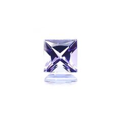 ◇プリンセスカット◇タンザナイト(宝石名タンザナイト)タンザニア産 0.45ct 識別済[230723012]4.5x4.4mm前後