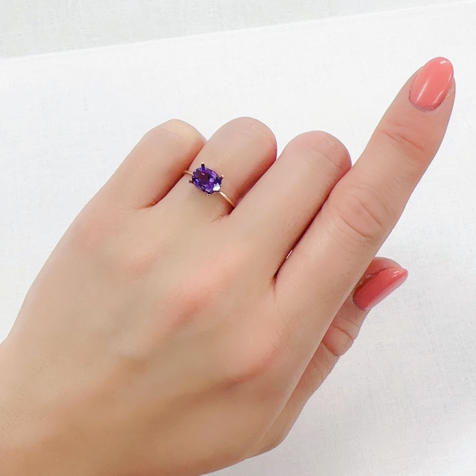 カラーシフトアメジスト ブラジル/ウルグアイ産 1.02ct[230220799]8x5.8mm前後