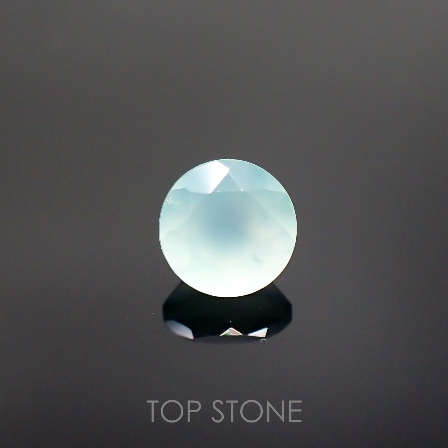 アクアプレーズ(宝石名ブルー グリーン・カルセドニー) 南アフリカ産 1.01ct 識別済[210812350]6.2×6.2mm前後
