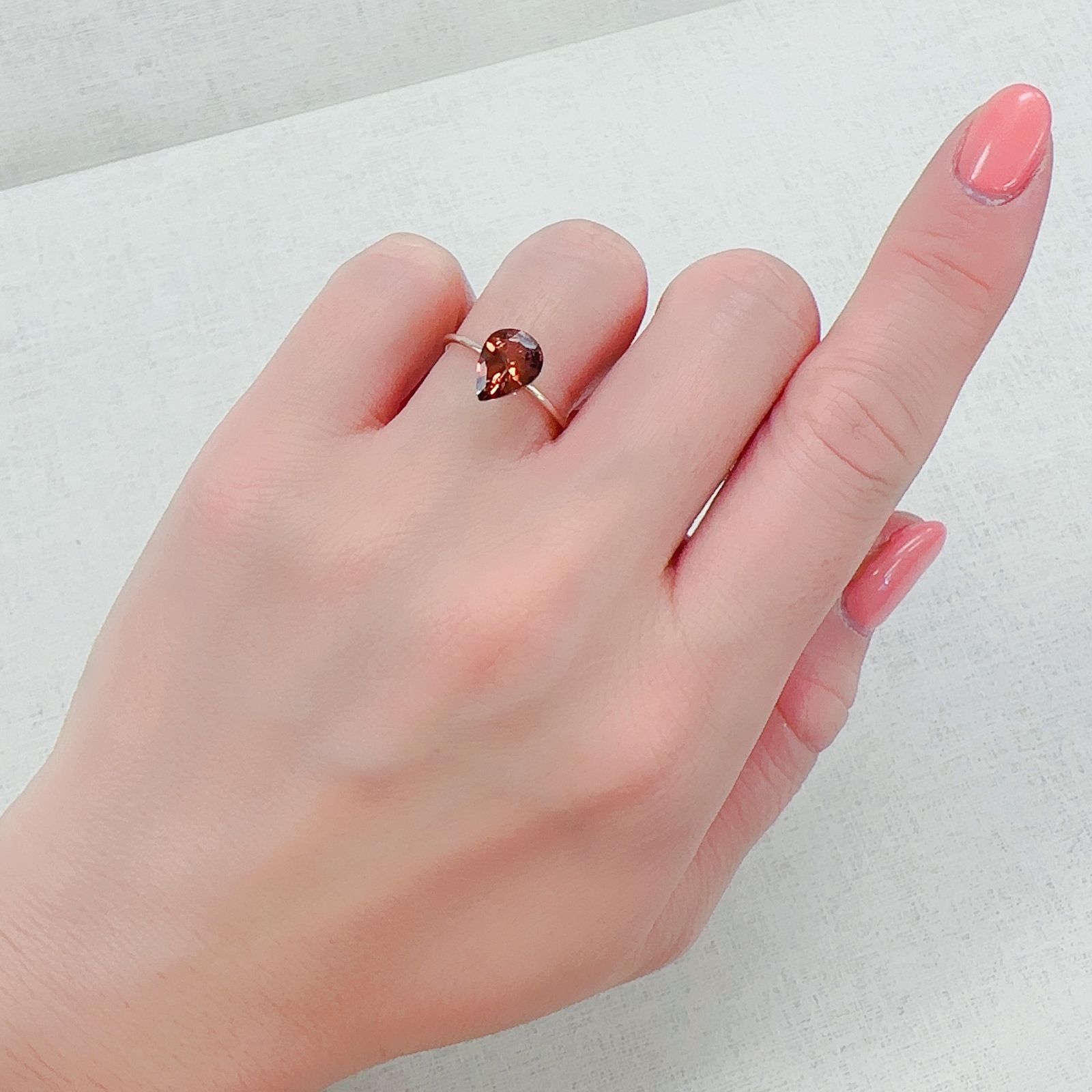 オレンジトルマリン(宝石名トルマリン)コンゴ民主共和国産 1.41ct 識別済[230320848]9.1x6.8mm前後